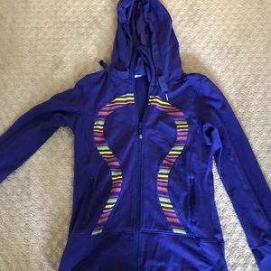 Zip up hoodie with Lululemon logo, mint condition
